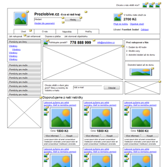 Prozlobive.cz - wireframe