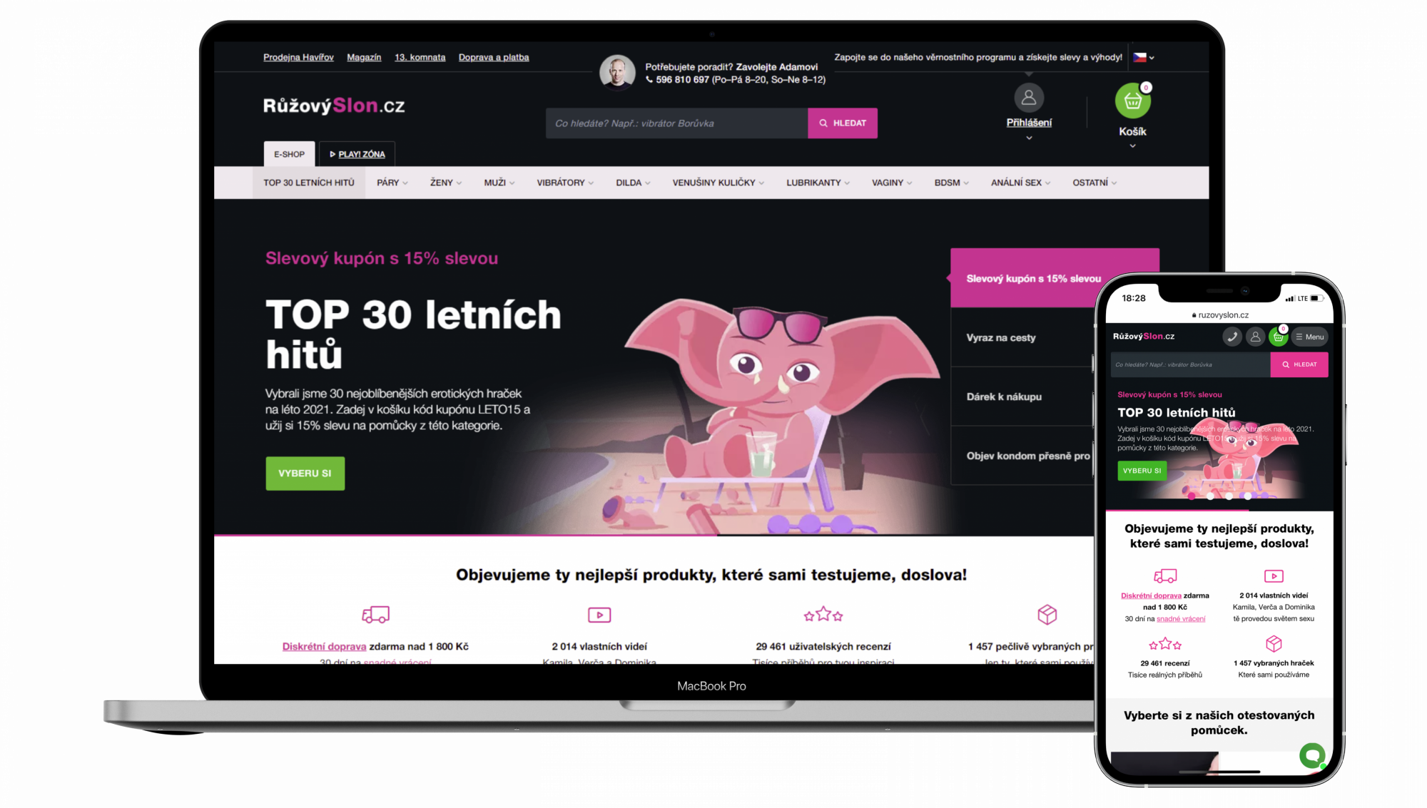 e-shop Růžový slon