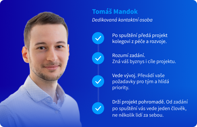 Tomáš Mandok, dedikovaná kontaktní osoba