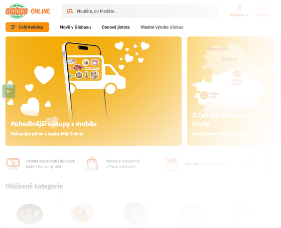 Návrh e-shopu Globus Online